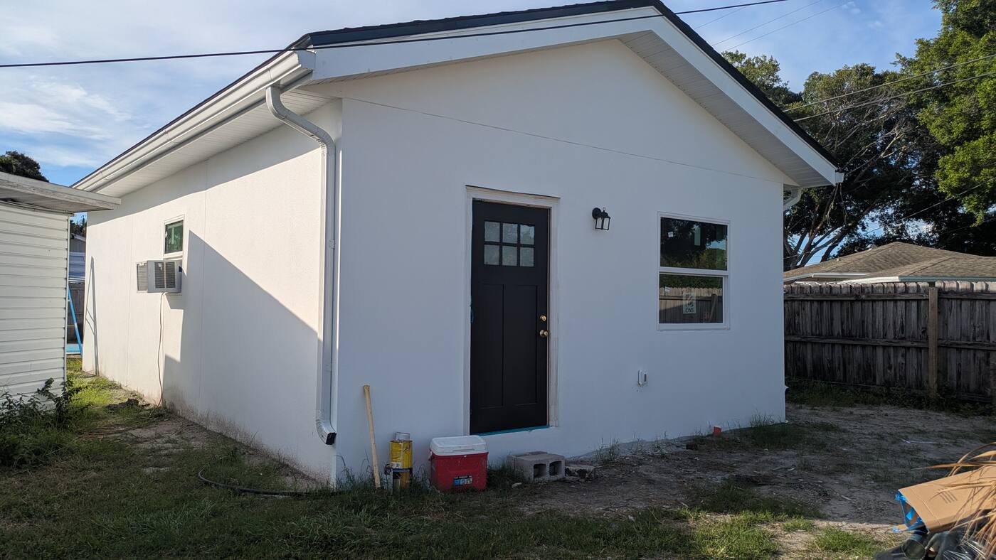 Finished model home exterior