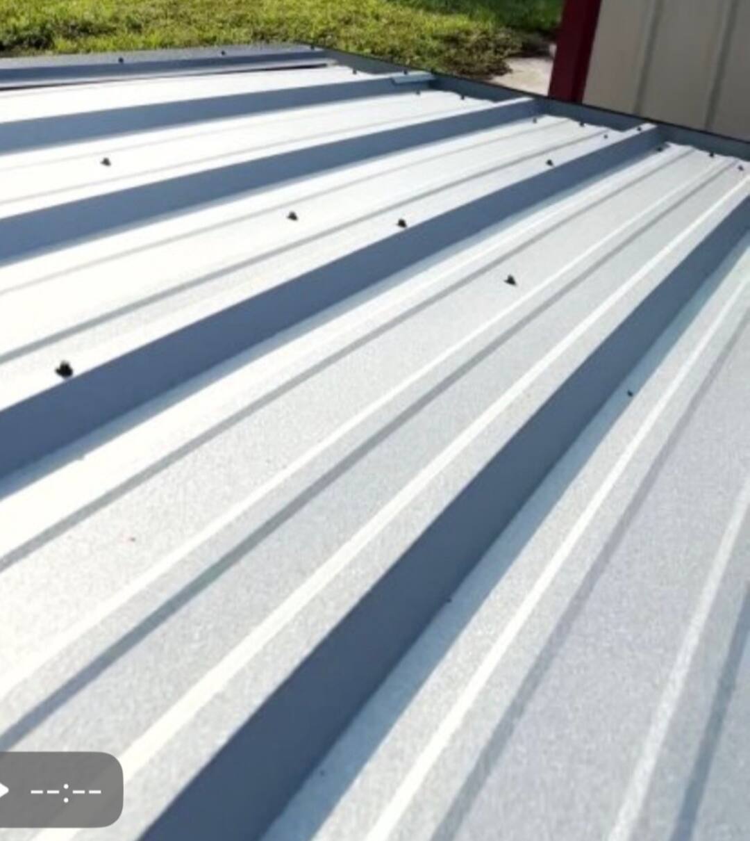 Standing-seam metal roofing